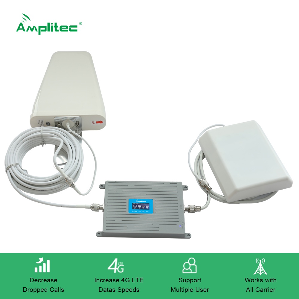 Amplitec Wholesale Cellular Amplifier GSM LTE 4G Antenna 9dBi Panel Antenna For Indoor&10dBi Outdoor