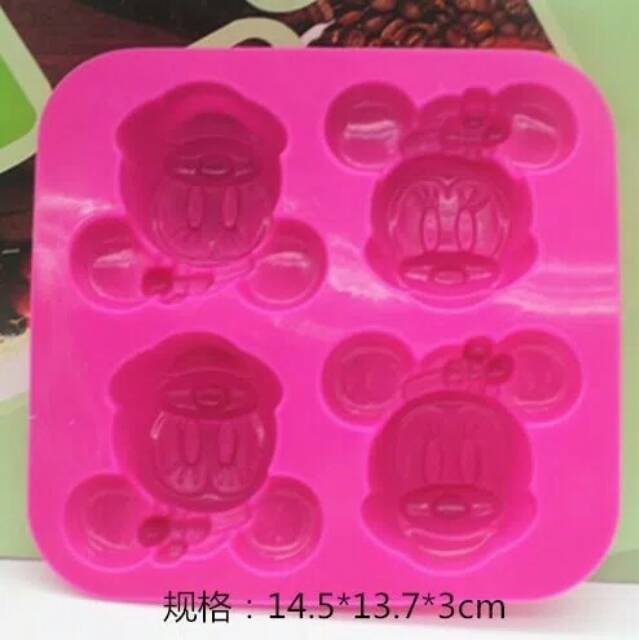 Cetakan Puding Kepala Minnie Mouse Silicone Mold