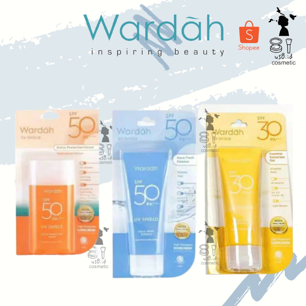 WARDAH UV Shield Aqua Fresh Essence | Active Protection Serum | SPF 50 PA++++ sunscreen || Wardah Sunscreen