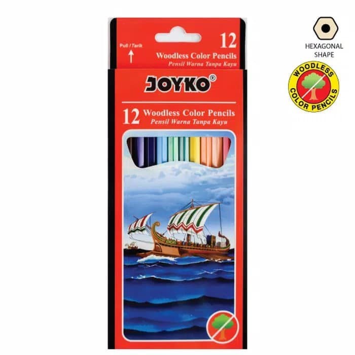 

WARNAPENSIL- PENSIL WARNA PANJANG JOYKO CP-103 12 WARNA -PENSIL WARNA