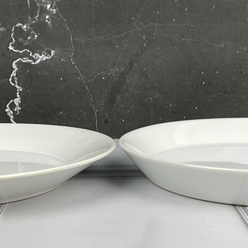 Platerie Set Of 2: Piring Keramik Salad Plate 21.5/20Cm Platinum White Gloss-1