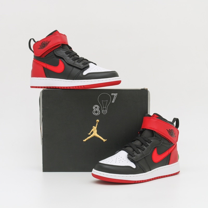 Air Jordan 1 Flyease Bred White Toe GS Women