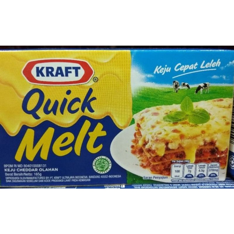 

keju kraf quick melt 165g / keju cheddar / keju milk soft 165g