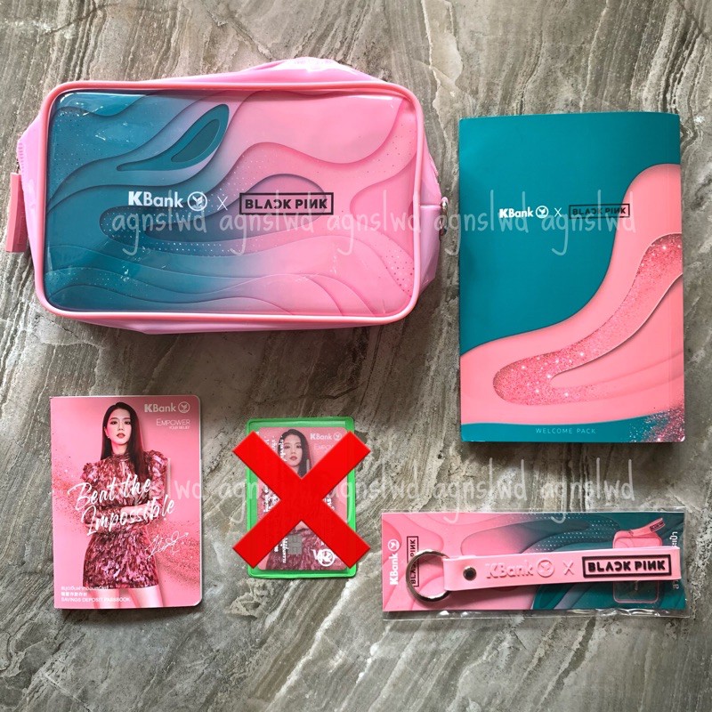 JISOO kbank x blackpink set pink (NO DEBIT CARD)