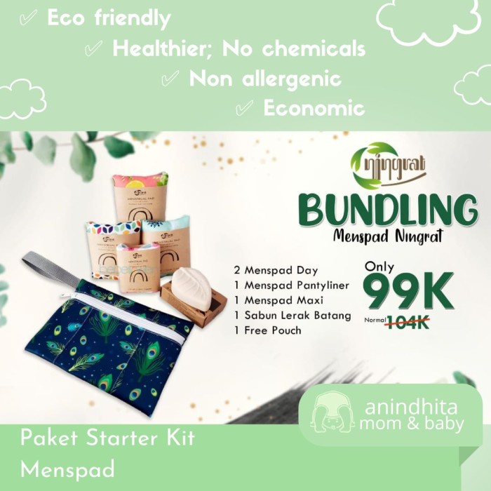 NINGRAT Paket Hemat Menspad Starter Kit Sabun Lerak Pouch