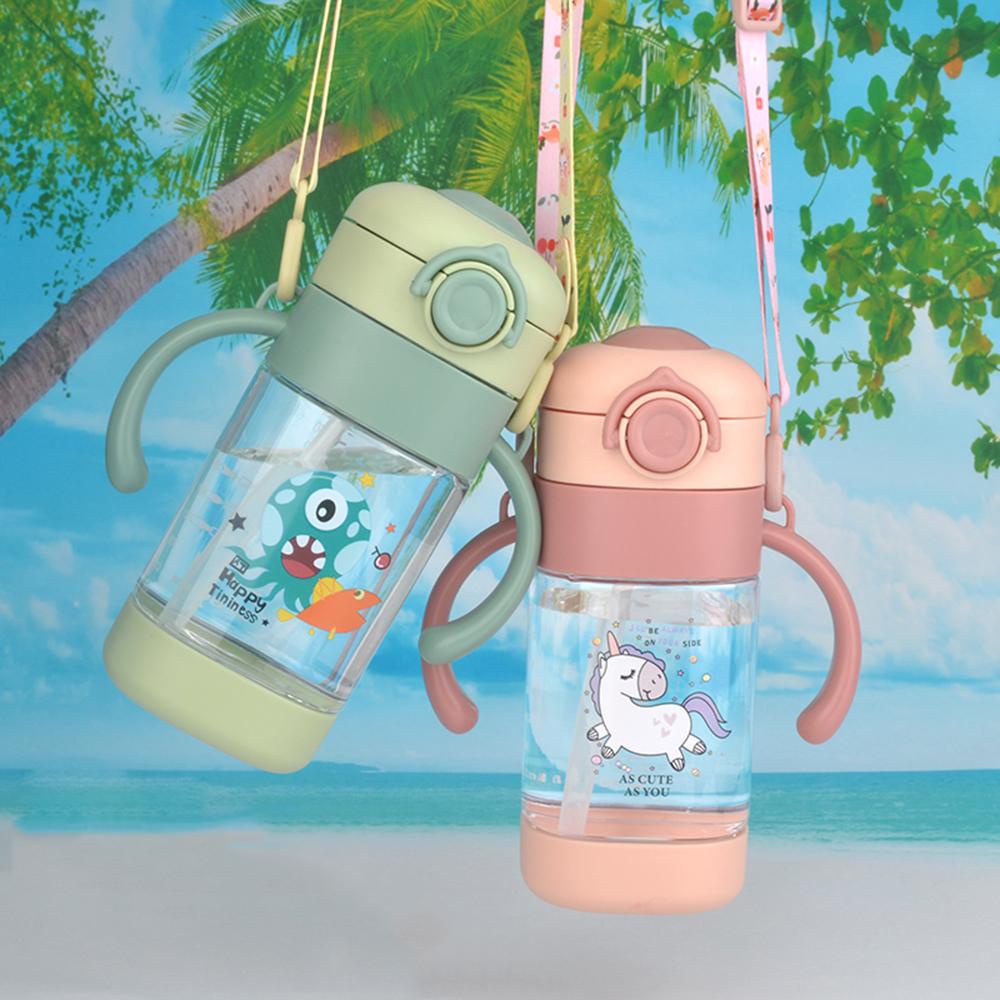 REBUY Rebuy Botol Air Anak Musim Panas Anti Bocor Bayi Kartun Anak Memantul Tutup Cangkir Mug Luar Ruangan