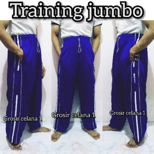 Celana training panjang big size jumbo pria wanita/treneng olahraga/trining/trening (GRAFFIT30)