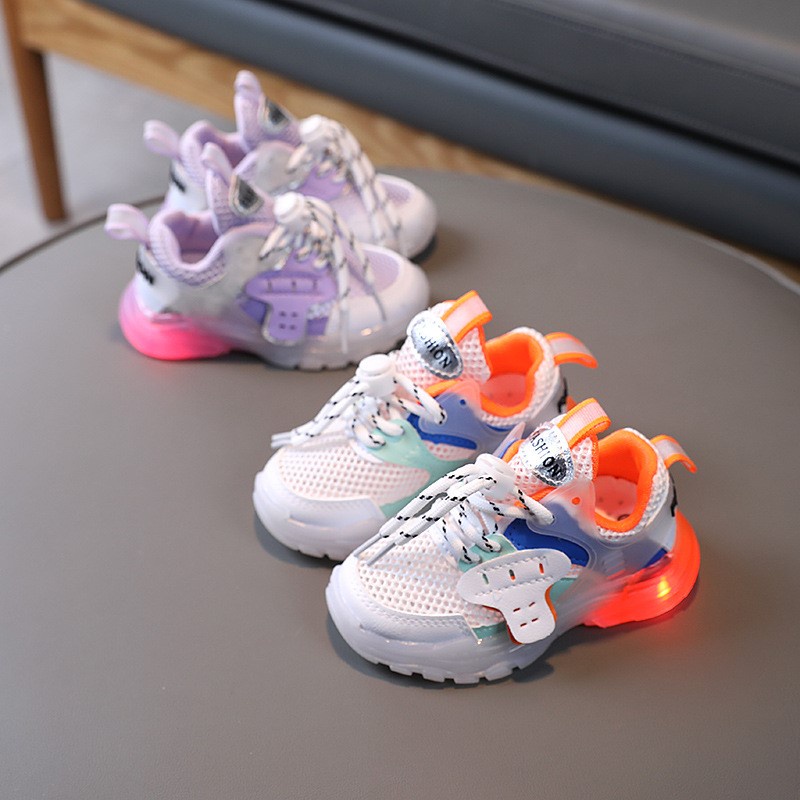 NEW!!Sepatu Sneakers LED Anak Perempuan/Laki-laki model trendy Import