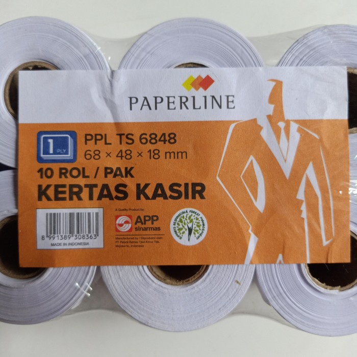 

Kertas Kasir Telstruk Paperline 68x48x18mm / 1 Pack Isi 10 Roll