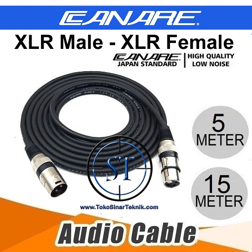 Kabel Mic CANARE XLR Canon Female to Canon Male 5 meter / 15 Meter Microphone Kabel @5M / 15M