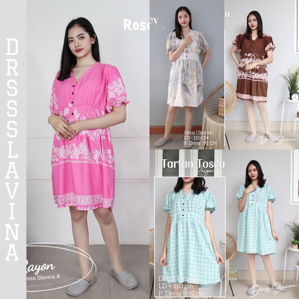 IZANY Dress  Wanita Dewasa / Dress Slavina RAYON