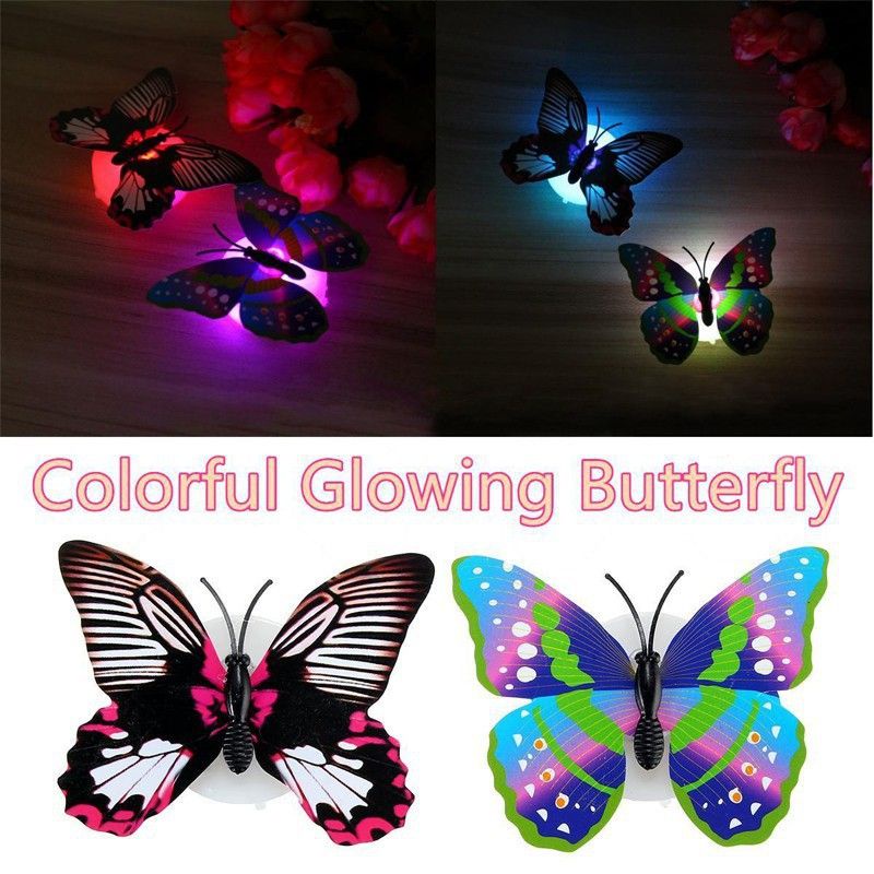 LAMPU LED MOTIF KUPU-KUPU BUTTERFLY TEMPELAN DINDING LUCU UNTUK KAMAR ANAK KECIL MURAH