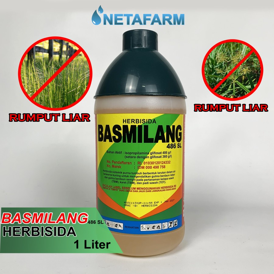 Herbisida BASMILANG 486SL Glifosat Pembasmi Rumput Liar - 1 Liter