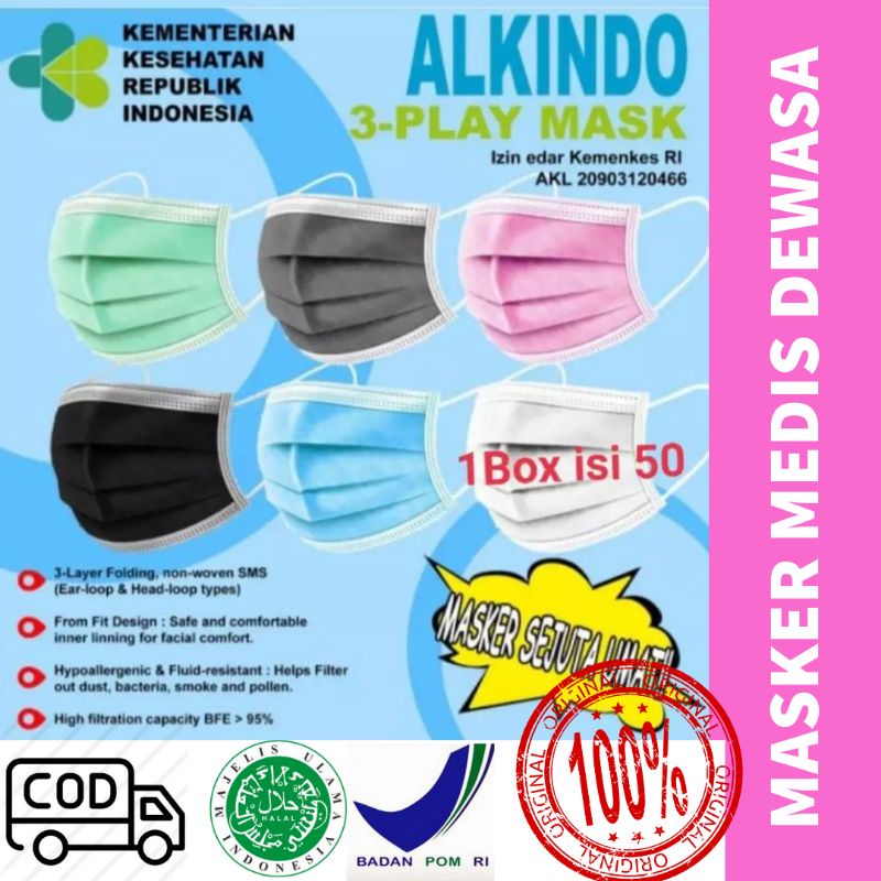 MASKER MEDIS ALKINDO KEMENKES || MASKER ALKINDO DEWASA