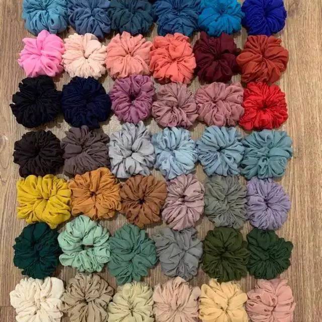 SCRUNCHIE HIJAB JUMBO - CEMPOL RAMBUT / SCRUNCHIE / IKAT RAMBUT (KAIN)
