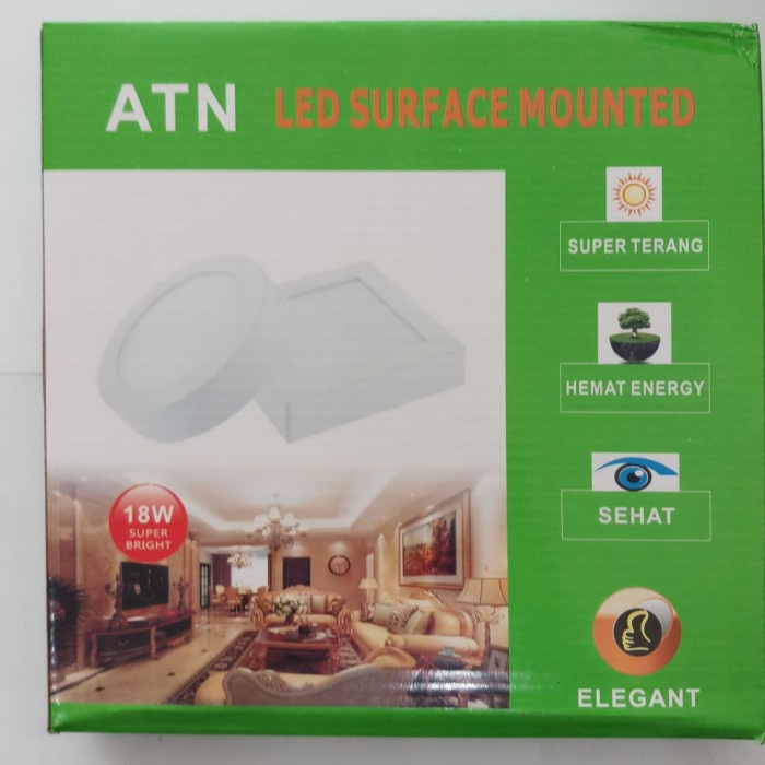 ATN LAMPU OB BULAT DOWNLIGHT PANEL PUTIH / LED OUTBOW 18W PLAFON