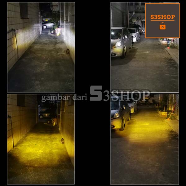 Lampu Depan Utama Kabut Led H4 Lensa Dua Warna Untuk Motor Mobil Head Lamp High Beam