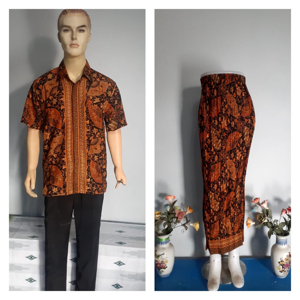 PROMO SET KEMEJA ROK BATIK COUPLE / SET KEMEJA ROK COUPLE / SET BATIK COUPLE