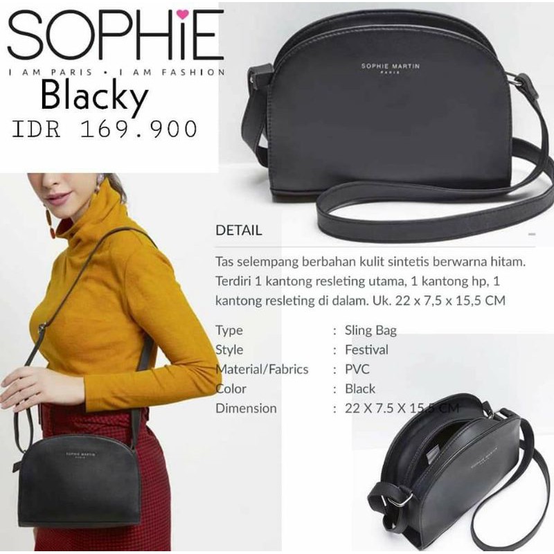 TAS BLACKY / NAVYLIE / BROWNIE : SOPHIE MARTIN PARIS PROMO SELEMPANG WANITA WOMAN BAG