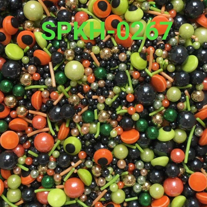 

SPKH-0267 SPRINKLES SPRINKLE SPRINGKEL 500GR HITAM ORANGE HIJAU HEMAT