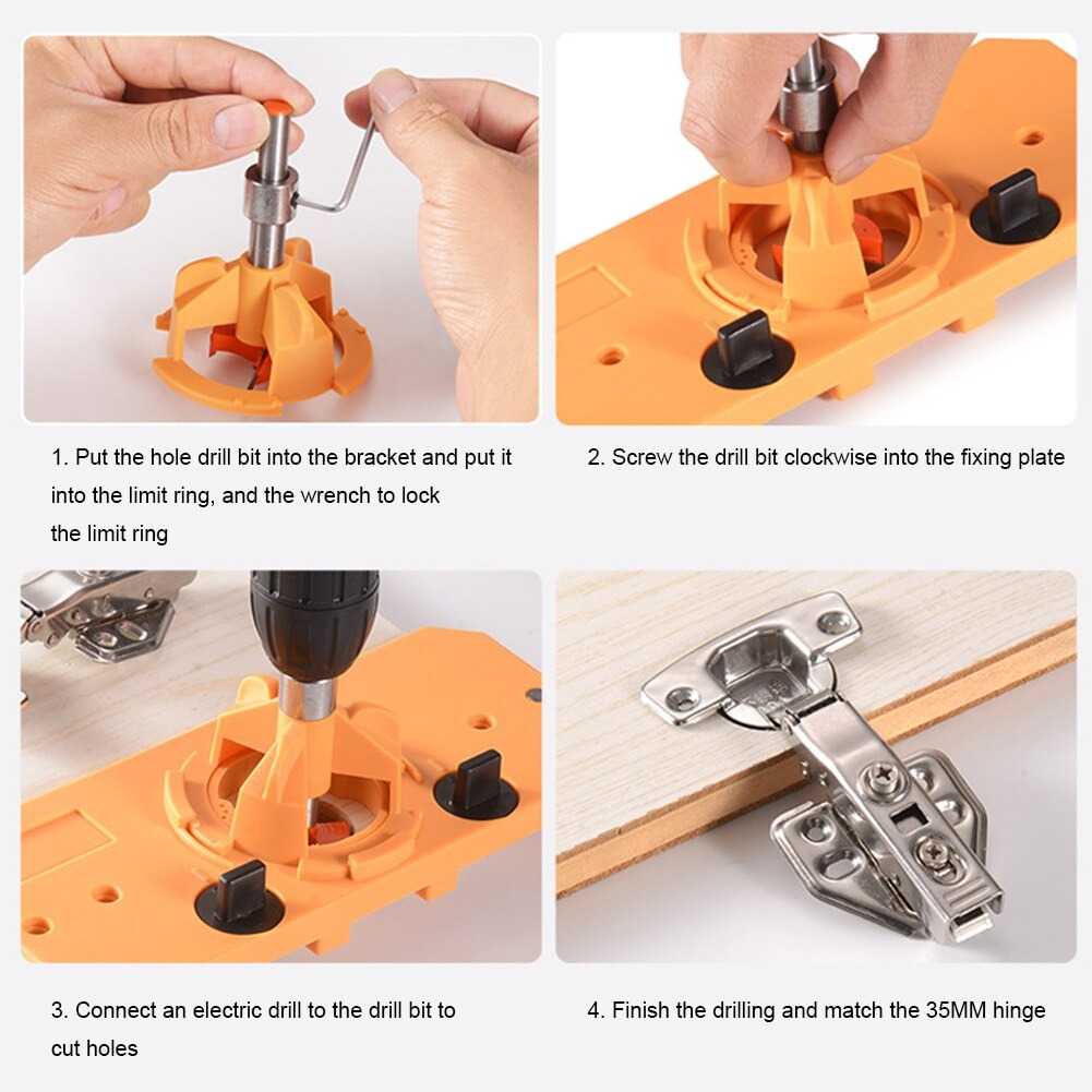 TD - PKK Xcan Alat Bantu Bor Hinge Jig Drill Guide Positioner 35mm - WX013