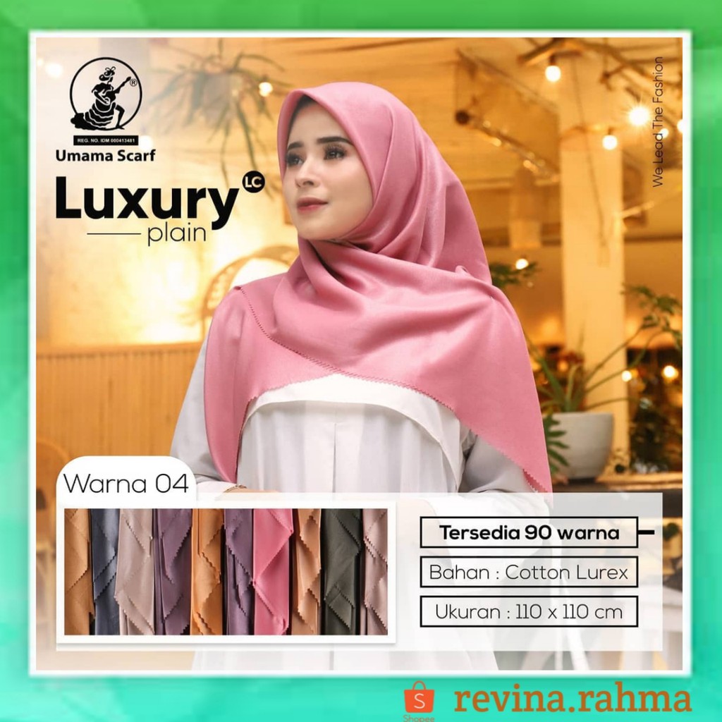 Umama Scarf Hijab Segiempat Luxury LC jilbab segiempat Hijab Pesta glowing glamour gliter, kerudung 
