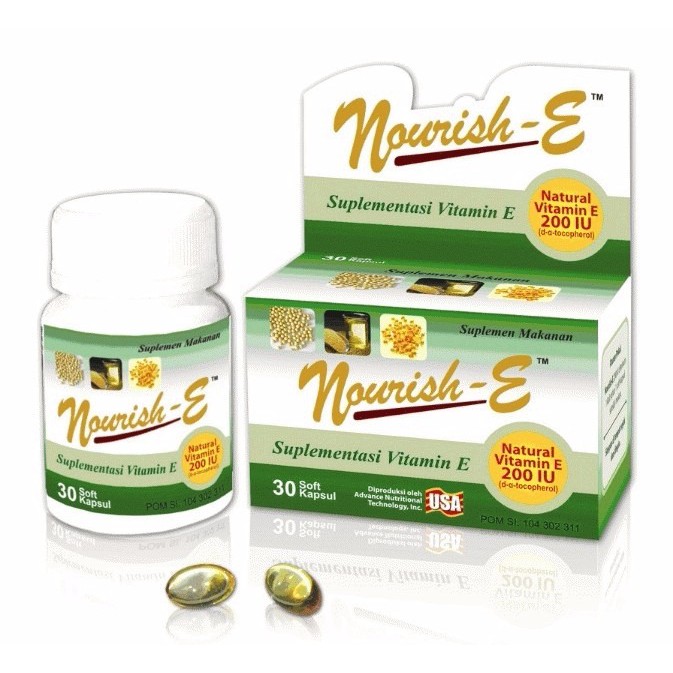 Nourish E 200 Iu Suplemen Vitamin E Isi 30 Kapsul