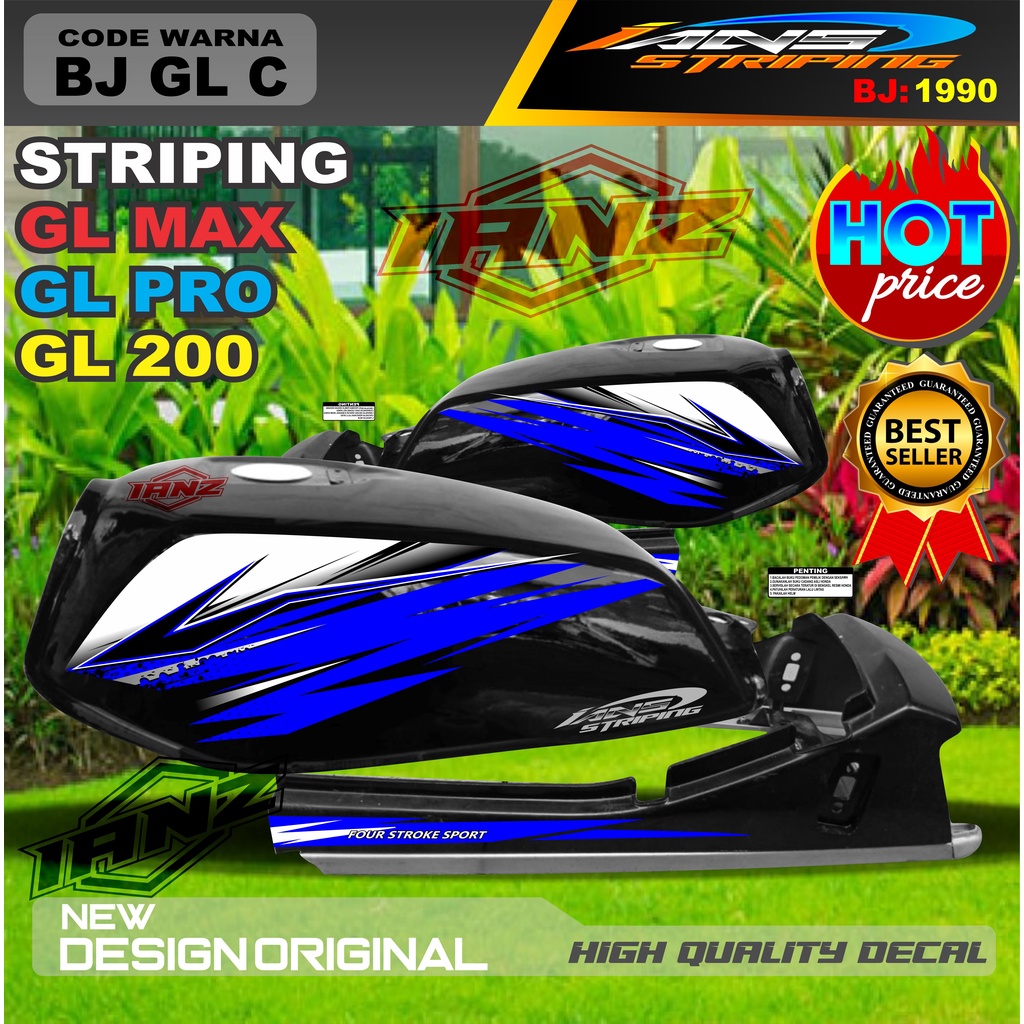 STRIPING STANDART GL MAX GL PRO / STRIPING VARIASI HONDA GL TERBARU / STRIPING VARIASI GL MAX / STIKER MOTOR