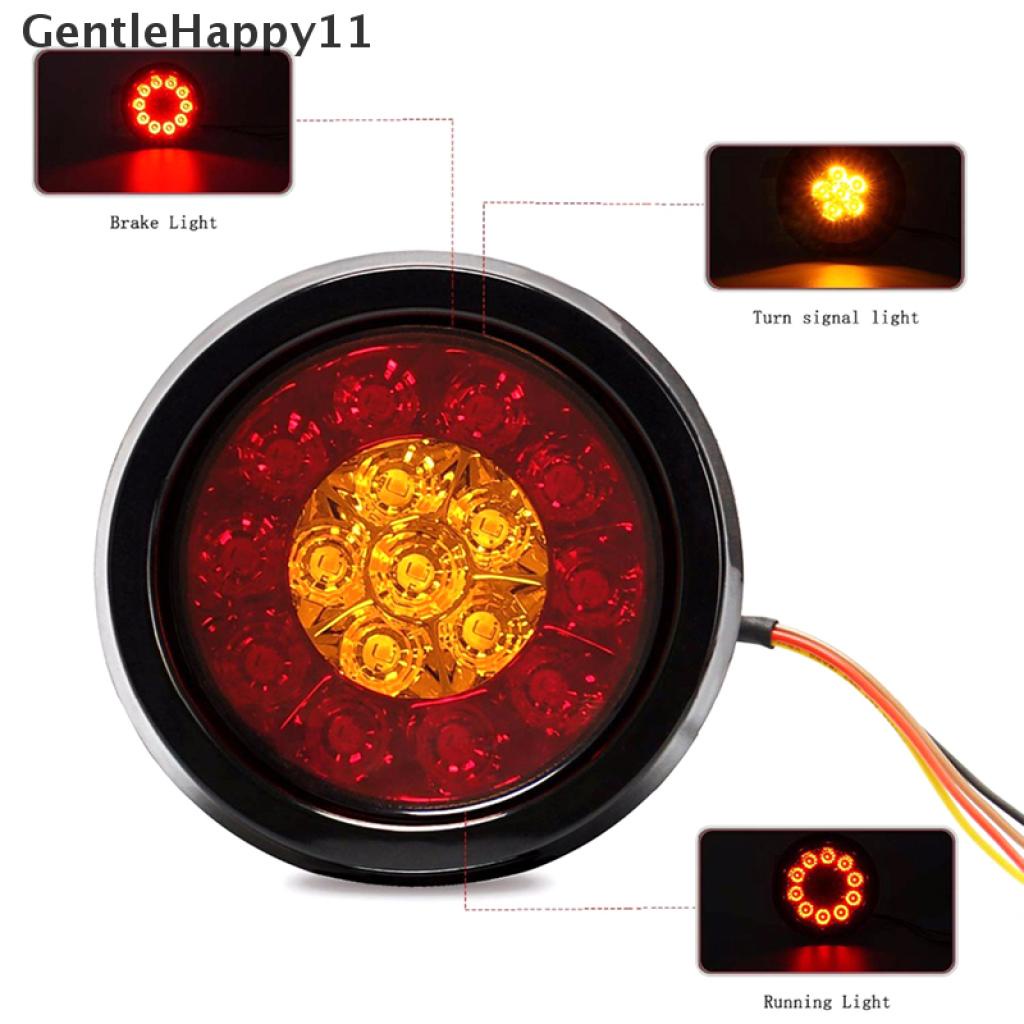 Gentlehappy 4 &quot;Bulat Merah/Amber 16-LED Truk Trailer Rem Stop Sein Lampu Ekor