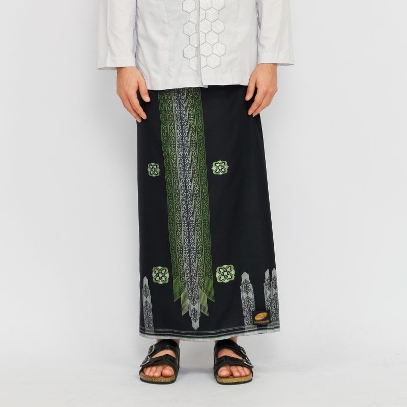 Sarung ATLAS Super Premium 955 Songket Kreasi Persia Hitam Hijau