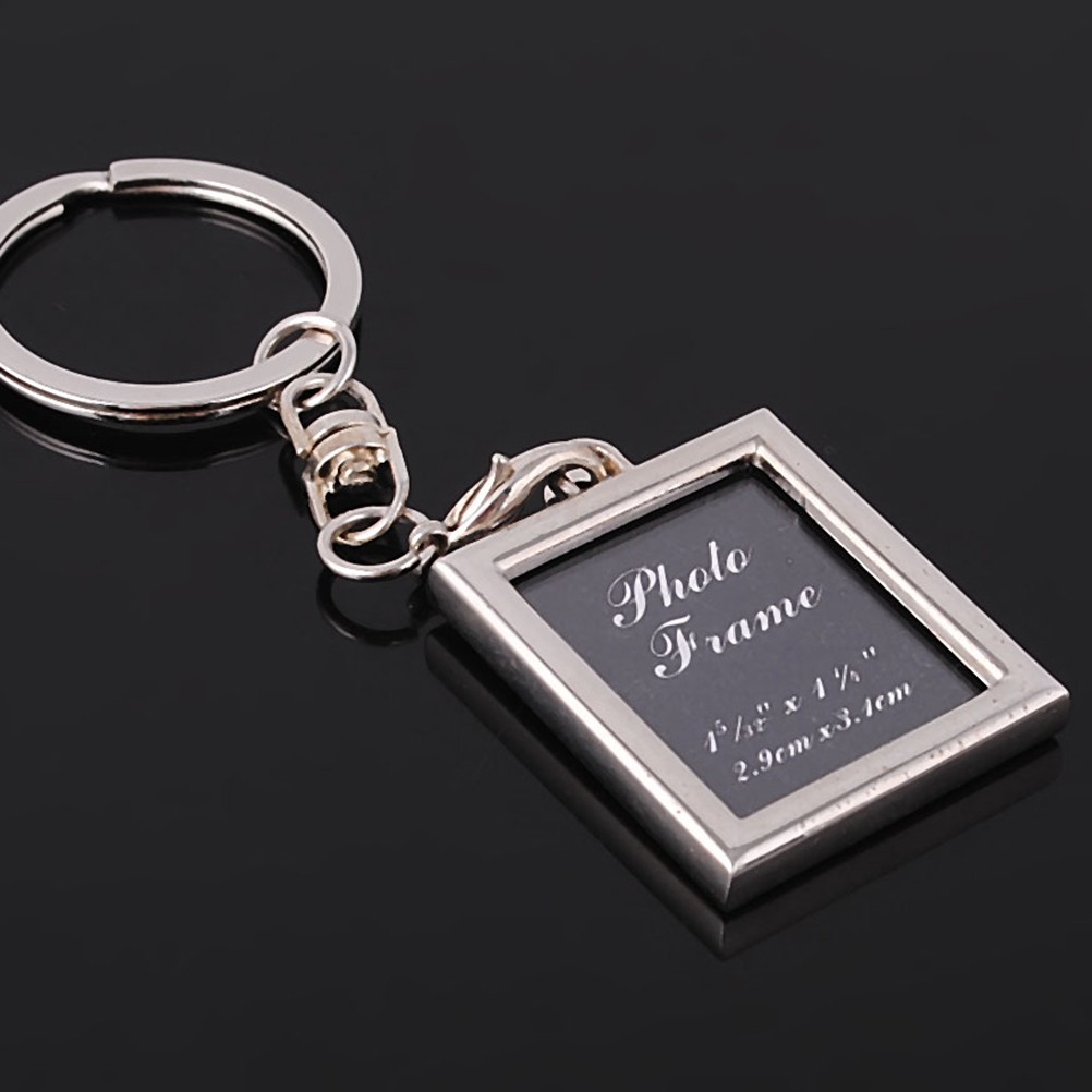 Hbid Glory 1pc Chic Transparent Clear Insert Photo Picture Frame Key Ring Chain Keychain Jelly