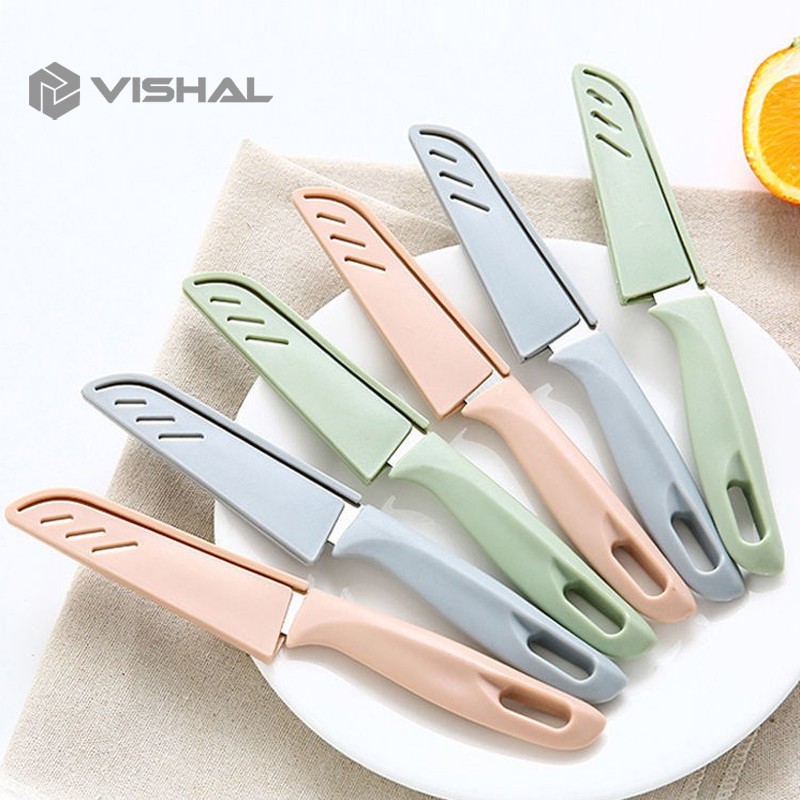 VISHAL Pisau Set Keramik 3 In 1 Talenan Knife Set Peeler Buah Ceramic Fruit Knife VS-1806