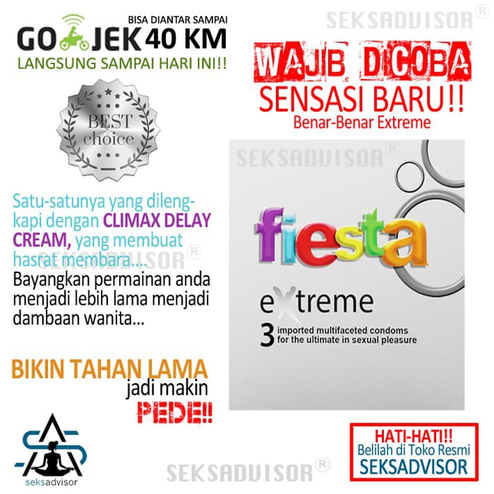 FIESTA KONDOM | Extreme with climax-delay cream - 3pcs