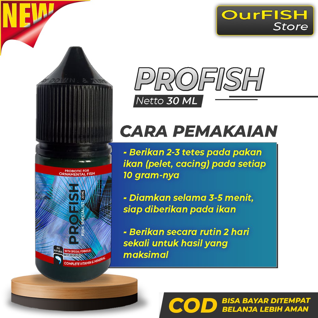 OURFISH - Vitamin Ikan Channa Profish untuk Predator Chana Oscar Peacock Bass Arwana Palmas Maru