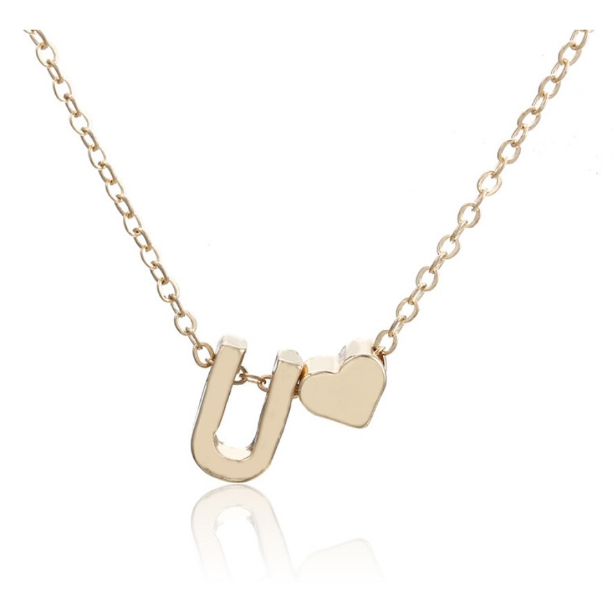 Grosir - K480 (N - Z) Kalung Huruf Love Kecil Stainless / Fashion Style / Set Perhiasan Wanita
