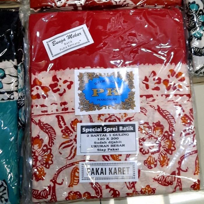 Seprei Batik Pekalongan 120X200 Karet Pk Putra Kencana Bunga Kelir