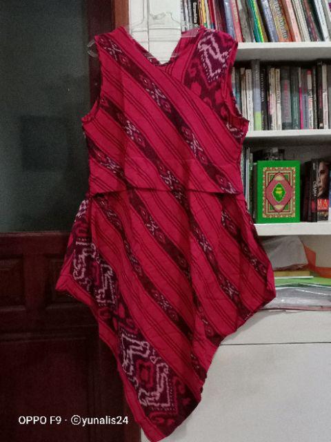 Dress Batik Tenun Atbm (alat Tenun Bukan Mesin)