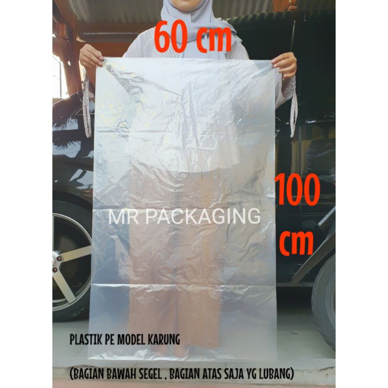 Plastik Besar 60x100cm | Kantong Plastik PE Bening Transparan 60cmx100cm |Wadah Mainan Stoller Koper