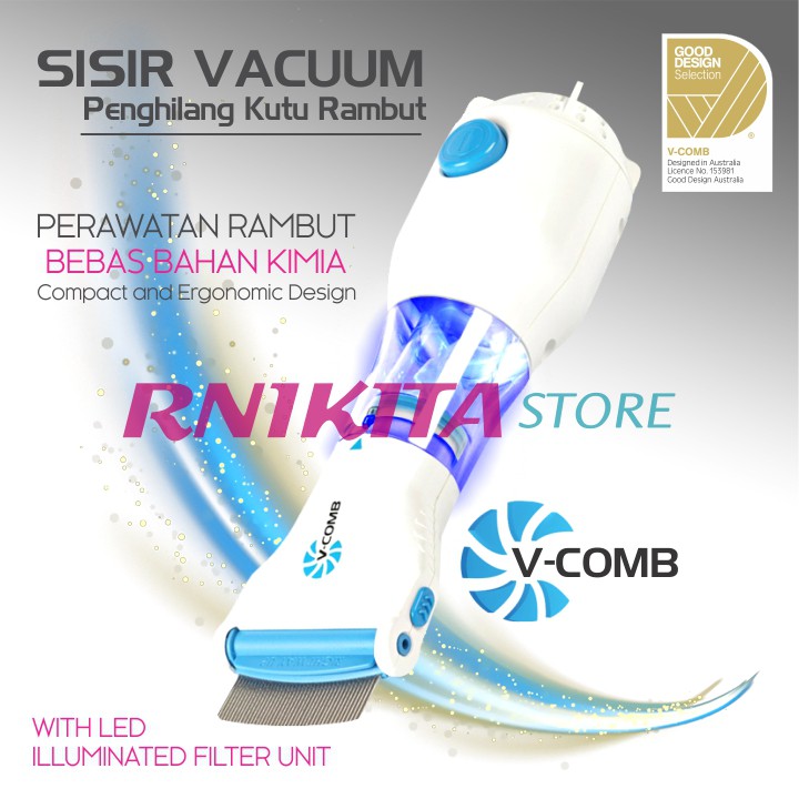 VCOMB SISIR VACUUM PENYEDOT - Penghilang Telur dan Kutu Rambut