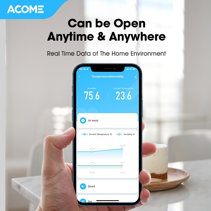 ACOME Smart Control Sensor Sensor Suhu Kelembapan Udara TH1