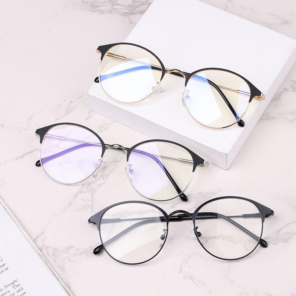 Nanas Kacamata Anti UV Blue Rays Unisex Ultralight Metal Frame Eyeglasses