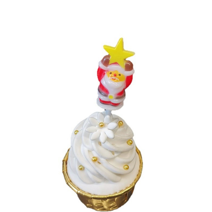 CTSB cake topper santa bintang star dekorasi hiasan kue natal tusuk