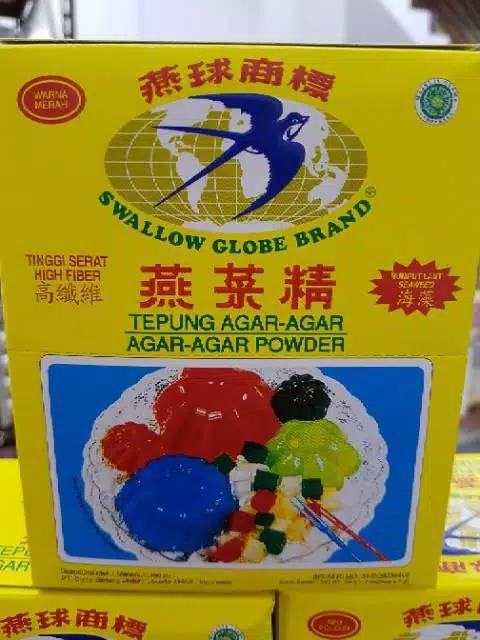 Agar-agar swallow globe brand 1 bks agar agar walet