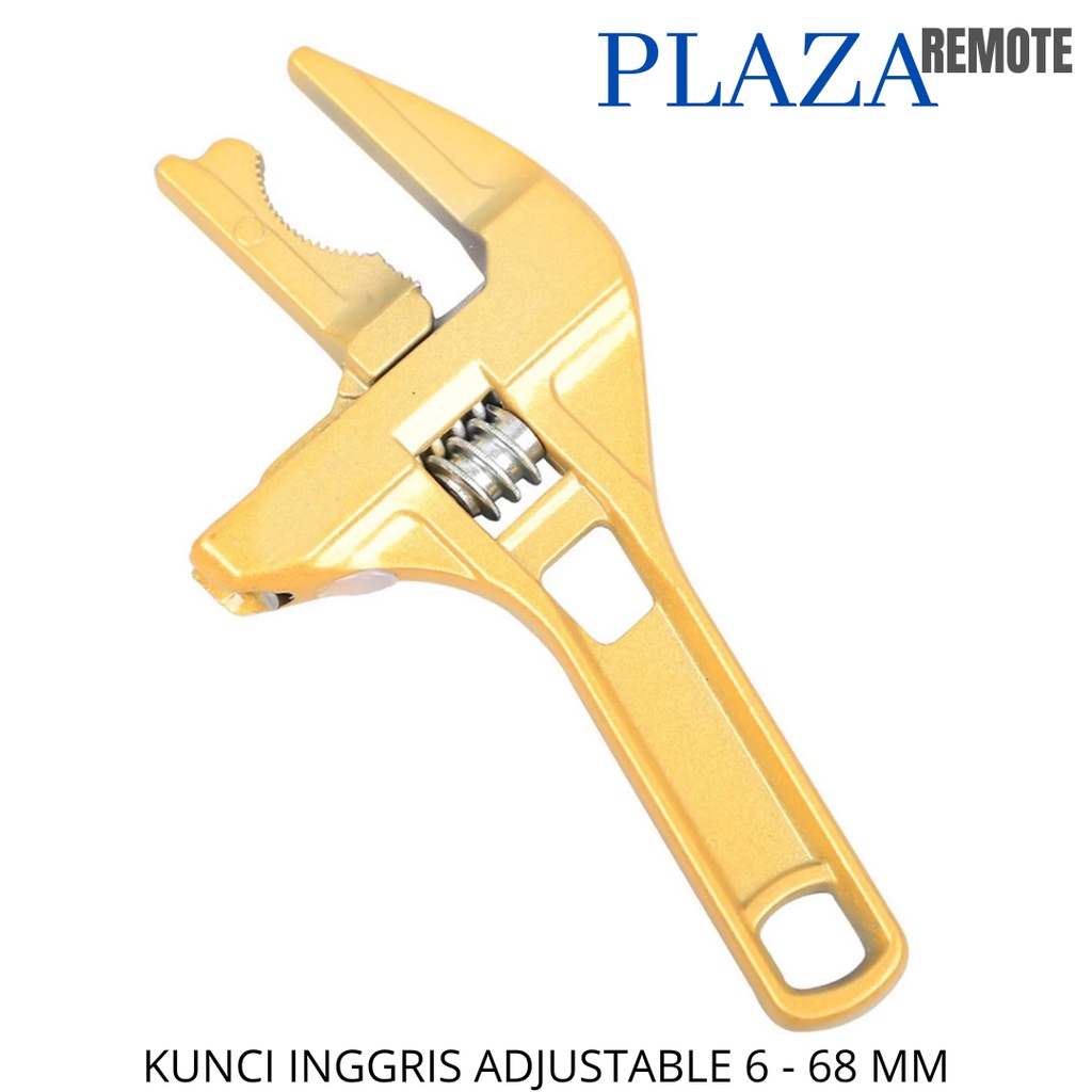 KUNCI INGGRIS PIPA KERAN ADJUSTABLE 6 - 68 MM ARC JAW BULAT CHROME SANITARY ADJUSTABLE WRENCH