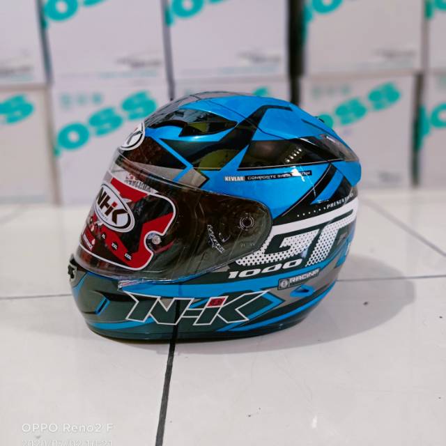 HELM NHK GP1000 STAR BLUE DOBEL VISOR ORIGINAL NHK