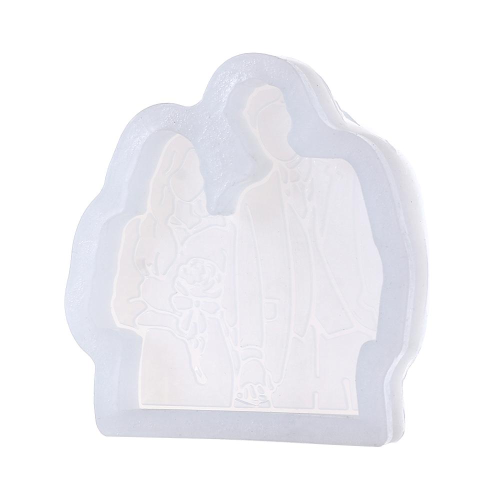 R-bunga Pernikahan Foto Resin Cetakan Resin Pengantin DIY Art Coaster Silicone Mould