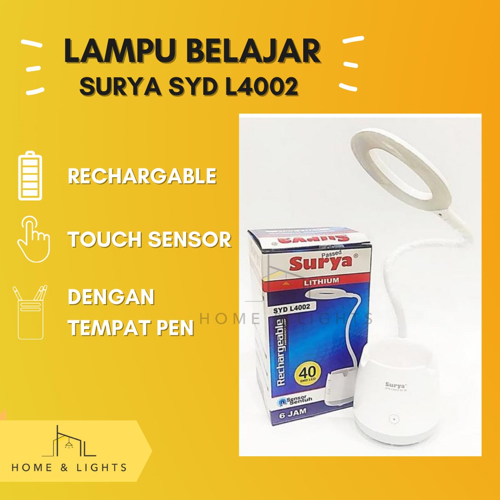 Lampu Belajar Surya SYD L4002 Dimmable Touch Sensor