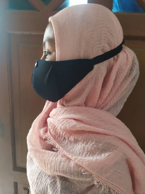 Masker Kain 3 ply model Duck bill/ tebal / Hijab