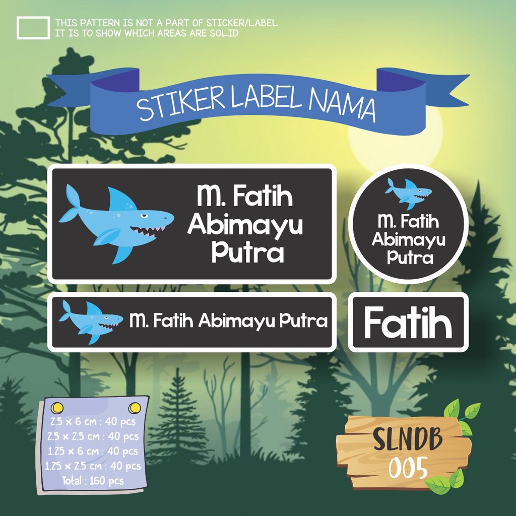 

stiker label nama anak waterproof kartun lucu kapal kupu- kupu owl SLNDB 005