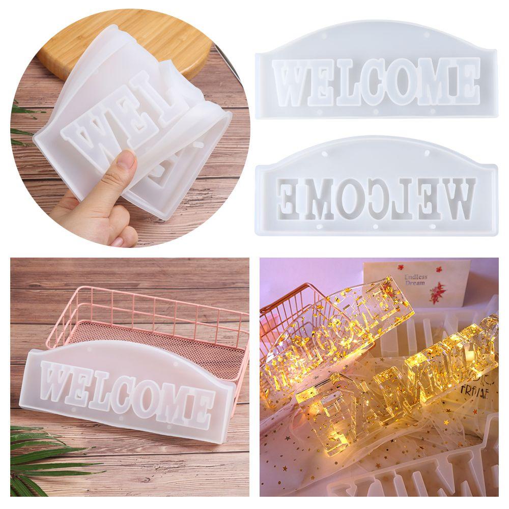 Top Welcome Cetakan Buatan Tangan Lem Kristal Buatan Tangan DIY Kerajinan Dekorasi Rumah Cetakan Resin
